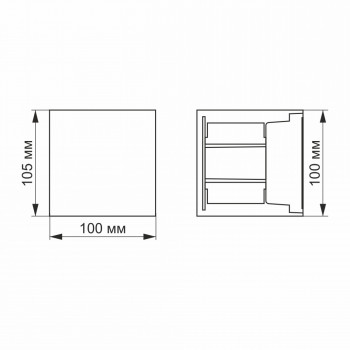 Fasādes gaismeklis LED abpusējs 6W, 520Lm 2700K, IP54 VIDEX VL-AR04-062W ERIC-WHITE (silti balta gaisma), balts
