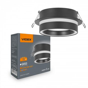 Recessed spotlight luminaire VIDEX for GX53 lamp VL-SPF34R-B