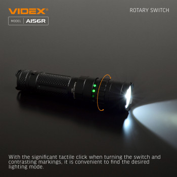 Lukturis LED uzlādējams Luminus SST40, 20W 1700Lm 6500K, Li-ion 21700 4000mAh - iekļauts! (maināms uz 18650), VIDEX VLF-A156R, ar manuāli regulējamu gaismas slēdzi!