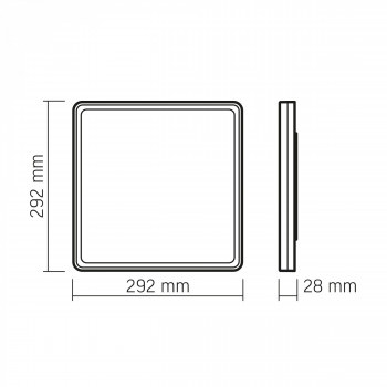 Iekštelpu gaismeklis LED 24W, 2900Lm 4000K, VIDEX VL-DL3S-244B IP20 (neitrāli balta gaisma), melna