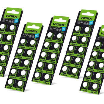 Button cell batteries Videx AG13/LR44 BLISTER CARD 10 pcs