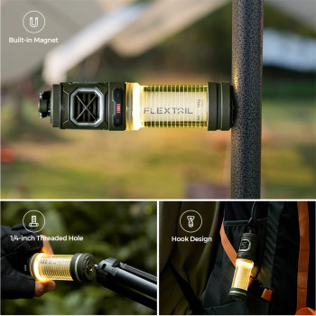 Portable rechargeable mosquito - insect repellent Flextail Tiny Repeller S (2-in-1) features: 1-Mosquito repellent, 2-LED light, blue, FLEXTAIL TINY-REPEL-SBLU – safe protection against mosquitoes on hikes