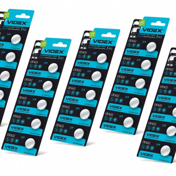Baterija CR1632 VIDEX (5 gab.) 3V Lithium 130mAh