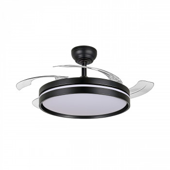 LED Ceiling Light with fan VIDEX CLF06 60W 3000K-4200K-6000K 230V Black