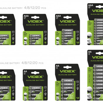 Baterijas AAA VIDEX (4 gab.) Alkaline, 1.5V, 1200mAh