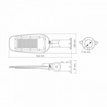 Ielu apgaismojums LED 100W 10000Lm 5000K VIDEX VLE-SLe14-1005 STREET-LED-LEYA (neitrāli balta gaisma)