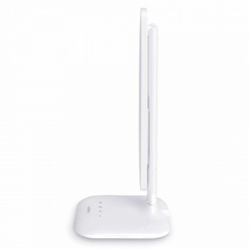 Galda lampa LED ar pulksteni, termometru, kalendāru, modinātāju - dimmējama 7W, 490Lm 3000/4000/5500K, VIDEX VLE-TF05W RIO-WHITE (silti/neitrāli/auksti balta gaisma) balta