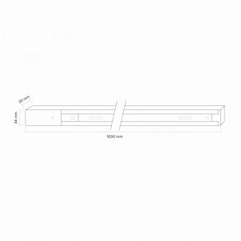 Sliede 1-fāzes VIDEX VLE-TRF001-W, 1m balta