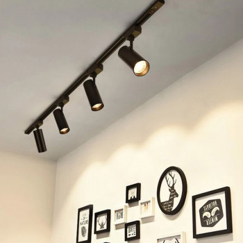 Sliedes gaismeklis Spot LED 20W, 1600Lm 4000K, VIDEX VLE-TR04-204B TOR-BLACK, melns (neitrāli balta gaisma)