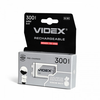 Batteries Videx 6HR61 300mAh blister/1pcs