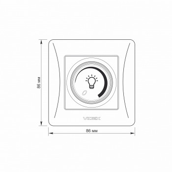 Dimmeris LED apgaismojumam 200W, Videx Binera, balta, IP20 VF-BNDML200-W