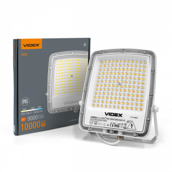 LED floodlight 100W 10000Lm CCT IP65 VIDEX VL-F5-100CW | black – adjustable color temperature for workshops and hangars