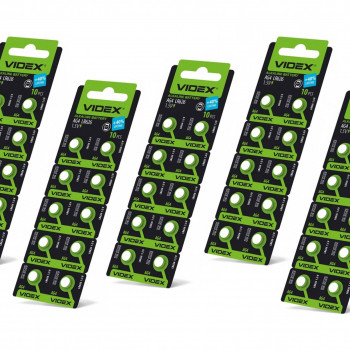 Button cell batteries Videx AG 4/LR626 BLISTER CARD 10 pcs 