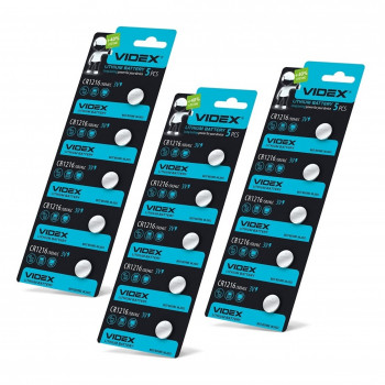 Baterija CR1216 VIDEX (5 gab.) 3V Lithium 25mAh