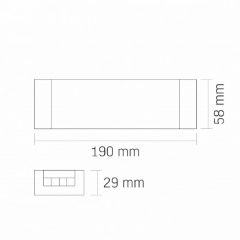LED power supply transformer for 24V lighting DC 24V 8.34A 200W, IP20 VIDEX VL-LST-P200-24V – Stabilized current converter for strip power supply