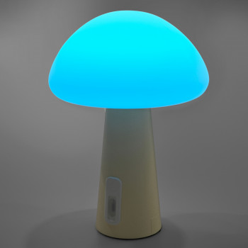 Night lamp for children, silicone, rechargeable, dimmable 4W 210Lm 3000-6500K+RGB LiFePO4 2400mAh VIDEX VL-TF25BG | white – Intuitive color change by touch for safe use