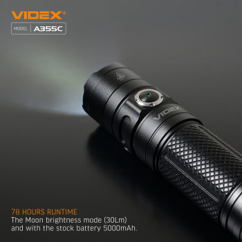 Lukturis LED uzlādējams CREE XHP50.2 20W 4000Lm 5000K, Li-ion 26650 5000mAh - iekļauts! (maināms uz 18650), VIDEX VLF-A355C, profesionāls LED lukturis ar 5000mAh bateriju! 