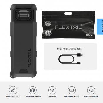 Portable 2-in-1 Mosquito Repellent Flextail Max Repel S (grey) | Max Repel S-G