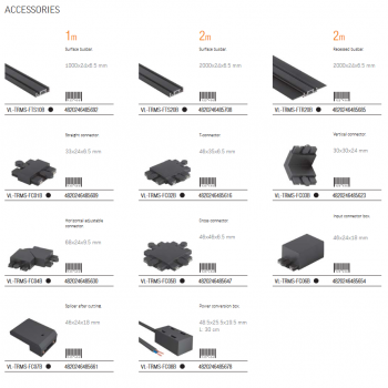 Magnetic busbar connector L-shaped VIDEX VL-TRMS-FC03B