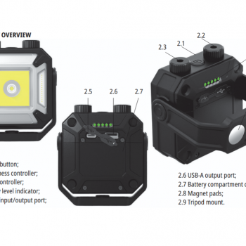 MULTIFUNCTIONAL LED OUTDOOR LANTERN VIDEX VLF-M048 1500Lm 5000k 