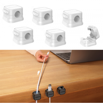 Magnetic Cable Organizer Joyroom JR-ZS368  x 6 pcs (white) | JR-ZS368 white