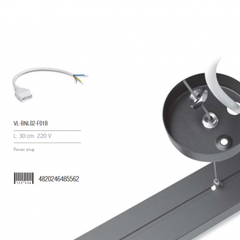 Suspended office LED lamp CCT 40W 5600Lm VIDEX VL-BNL021-4012CB | 1200mm, black – selectable CCT light temperature for workspace