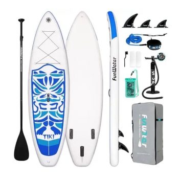 FunWater SUP paddleboard 320 x 83 x 15 cm SUPFW05B Tiki (blue-white)