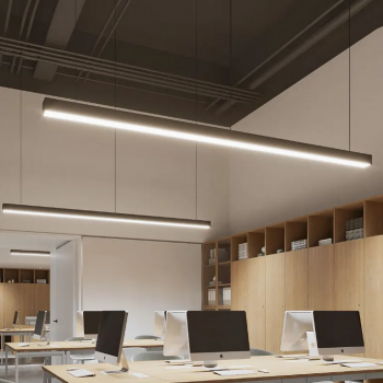 Suspended office LED lamp CCT 40W 5600Lm VIDEX VL-BNL021-4012CB | 1200mm, black – selectable CCT light temperature for workspace