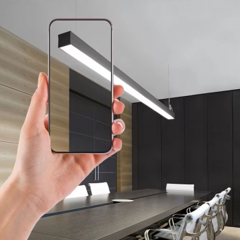 Suspended office LED lamp CCT 40W 5600Lm VIDEX VL-BNL021-4012CB | 1200mm, black – selectable CCT light temperature for workspace