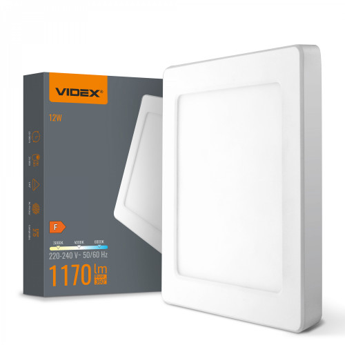 VIDEX DL6S-12CW – LED Ceiling Light 12W, 3CCT (3000K/4000K/6500K), 1170 lm, White