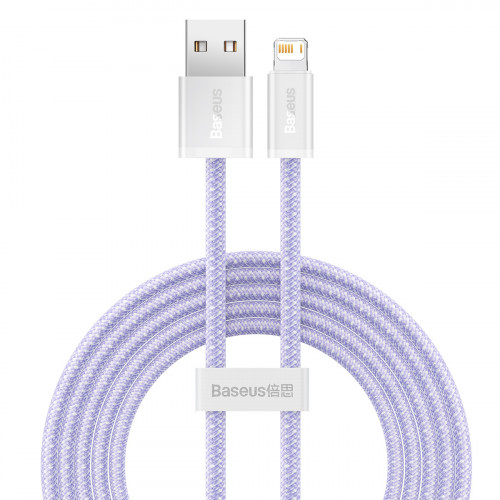 Baseus uzlādes kabelis (2,4A) USB-A uz Lightning, 2m, violets