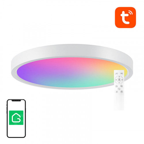 Smart Ceiling Light (Wi-Fi, Bluetooth) LED 24W, 1920Lm, RBG + WW + CW, Gosund LB12 + Remote Control