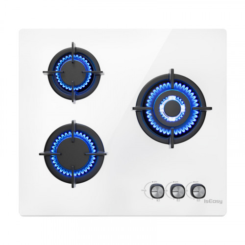 ISEASY MGBG-603 gas hob, 3 burners (white)