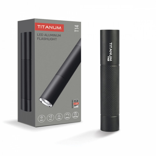 Portable LED flashlight TITANUM TLF-T14B 300Lm 5000K Black
