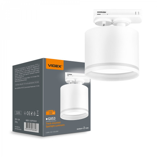 Spot track luminaire VIDEX for GX53 lamp VL-SPF35C-W