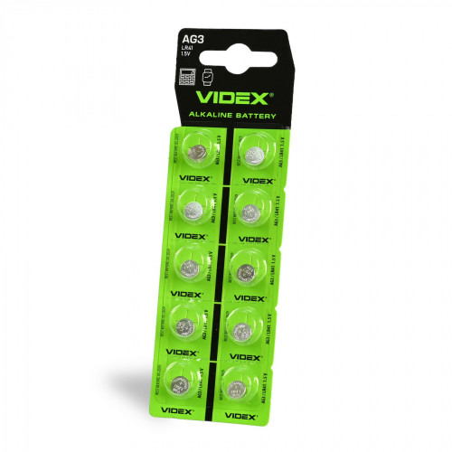 Button cell batteries Videx AG 3/LR41 BLISTER CARD 10 pcs