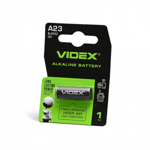 Alkaline battery VIDEX А23/Е23А 1pc BLISTER CARD