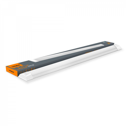 Tehniskais lineārais gaismeklis LED 36W 1200mm, 4500Lm 4000K, IP20 VIDEX VLE-BN-36124 (neitrāli balta gaisma) iekštelpu, balts
