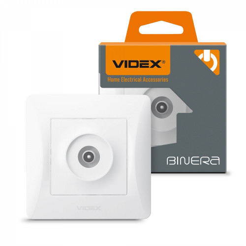 TV ligzda, Videx Binera, balta, IP20 VF-BNSK1TVME-W