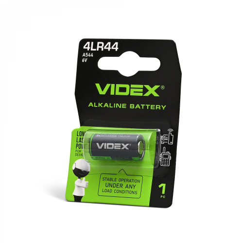 Baterija 4LR44/A544 VIDEX (1 gab.) Alkaline, 6V