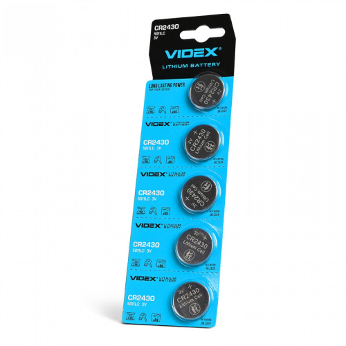 Baterijas CR2430 VIDEX (5 gab.) Lithium, 3V, 290mAh