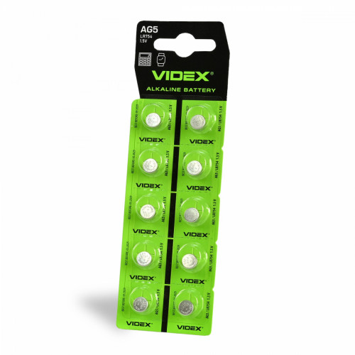 Alkaline battery VIDEX AG5/LR754 BLISTER CARD 10pcs