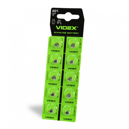 Button cell batteries Videx AG 1/LR621 BLISTER CARD 10 pcs