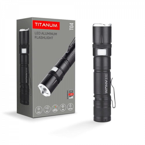 Lukturis LED uzlādējams 300Lm 6500K, Li-ion 18650 1200mAh, TITANUM TLF-T04