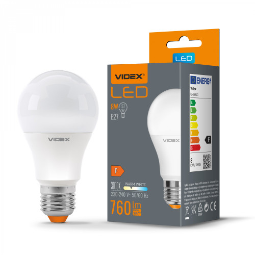 LED Bulb VIDEX E27-A60-8W-WW VLE-A60e-08273
