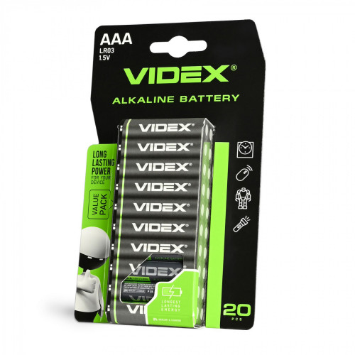 Alkaline battery Videx LR03/AAA 4pcs Blister Card 1,5V, 1200mAh