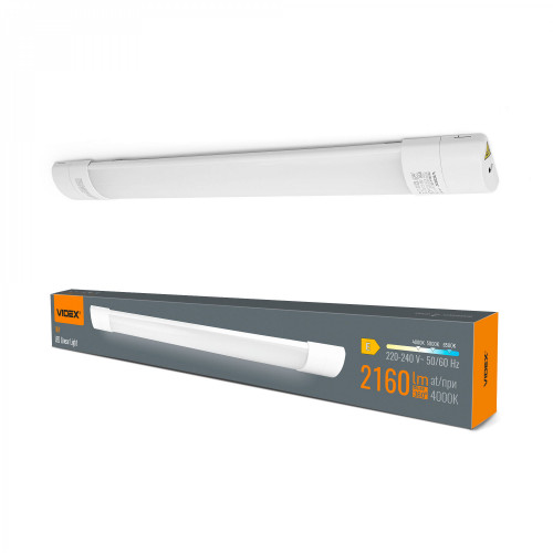 Linijinis LED šviestuvas 10-14-18W 580mm 2160Lm 4000/5000/6500K IP20 VIDEX VL-BN02-1806CW | baltas – keičiama galia ir reguliuojamas CCT atspalvis