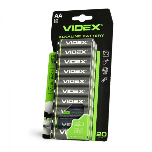 Alkaline battery Videx LR6/AA 4pcs Blister Card 1,5V, 2600mAh