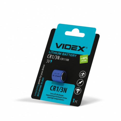 Baterija CR1 / 3N VIDEX (1 gab.) Lithium, 3V, 170mAh