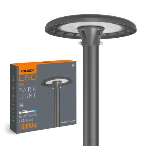 Street light VIDEX 80-100-120W 16800Lm, 3000/5000/6500K 220V, IP65, VL-SLP01-120B